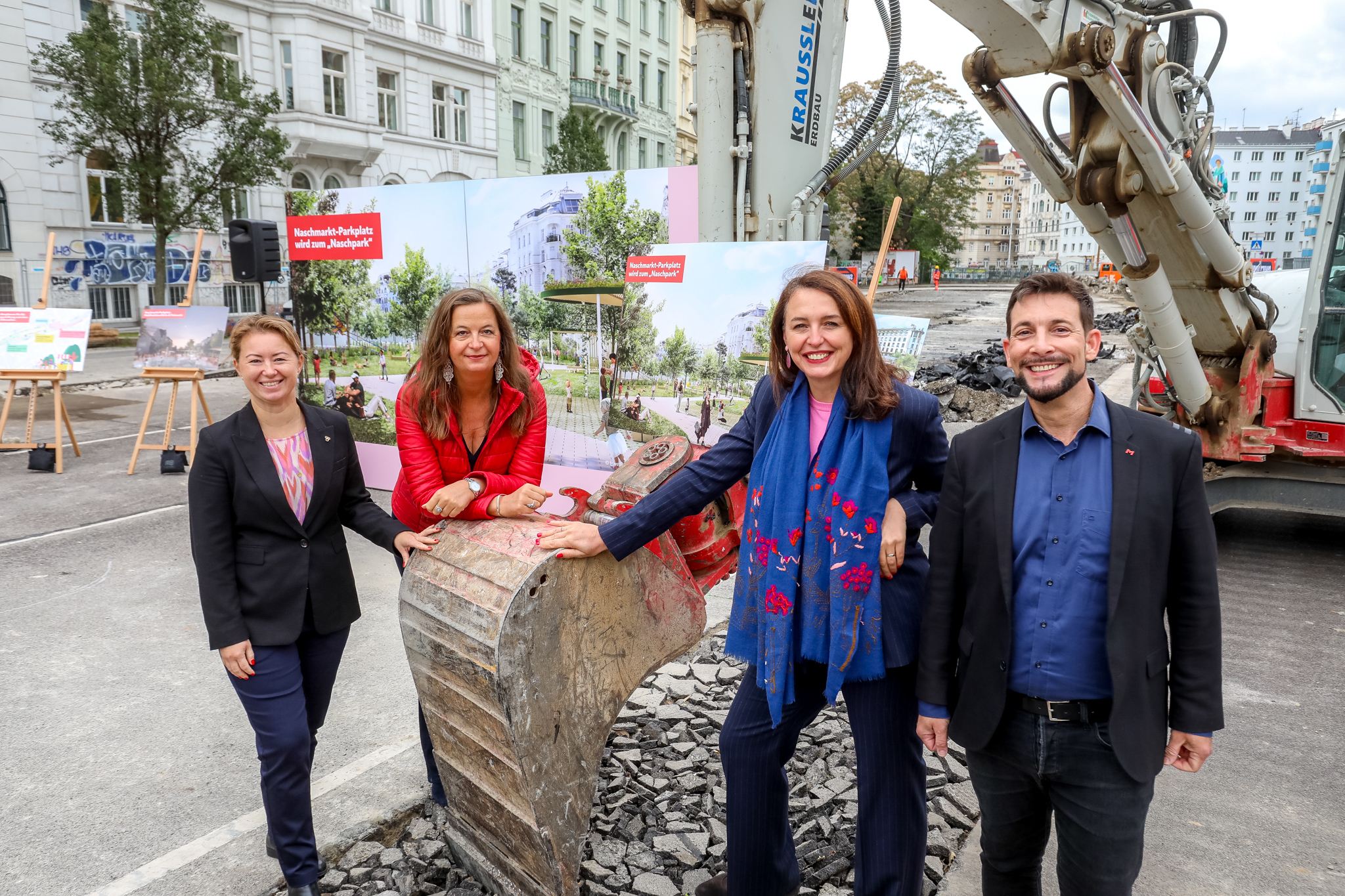 . La costruzione inizi dal parcheggio di Betonwueste Naschmarkt diventa un Naschpark bluendic .