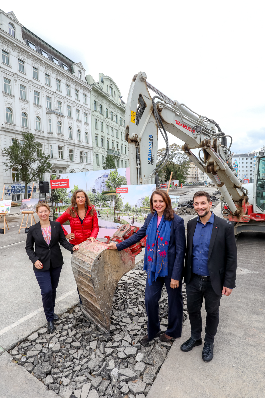 . La costruzione inizi dal parcheggio di Betonwueste Naschmarkt diventa un Naschpark bluendic .