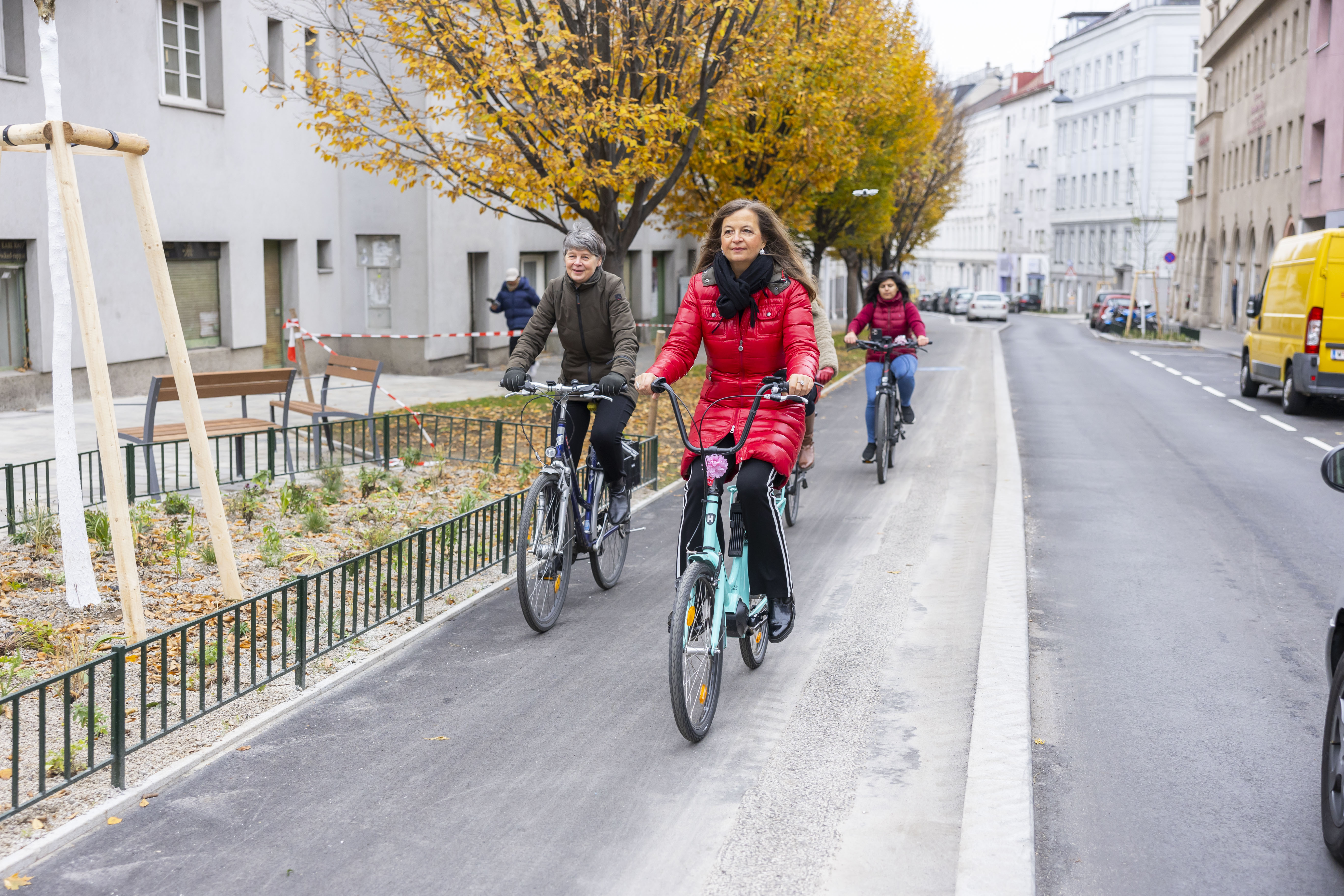 . Sima Nossek PipalLeixner Completato il nuovo collegamento ciclabile di alta qualità da Gersthof ad Aumannplatz .