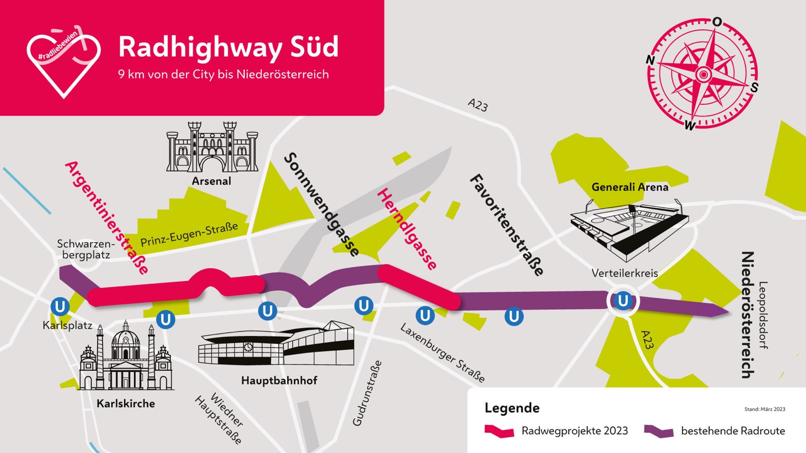 . SIMA Franz PipalLeixner Twirection Cycle Path HeridlgasseFirst Central Trikewarm Central Chiusura del Radhighway South è pronta .