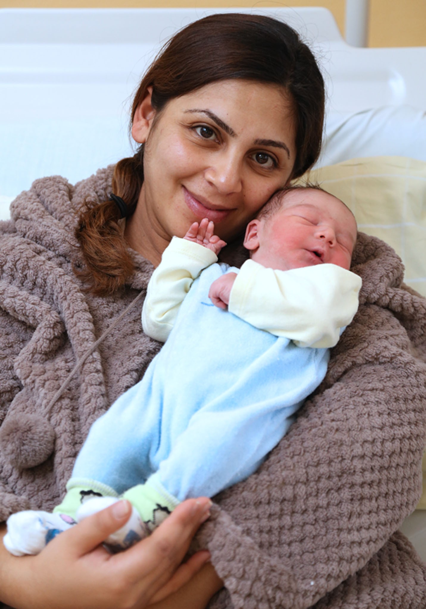 . Il bambino di Capodanno viennese Levin è nato alle ore 0000 al Donauspital .