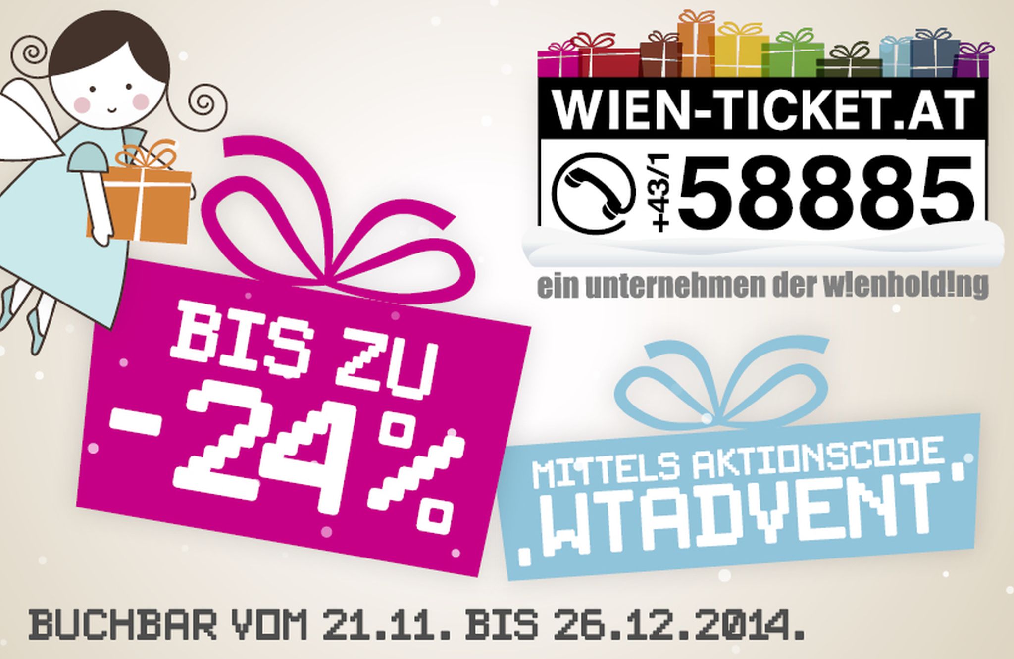 . Wien Holding Vienna Ticket campagna dell'Avvento dal 21 novembre .